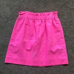 J. Crew hot pink paper bag skirt